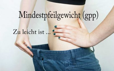 Mindestpfeilgewicht gpp