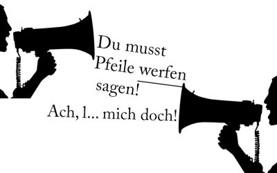 Pfeile schießen oder Pfeile werfen