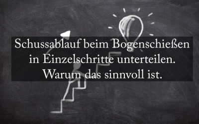 Schussablauf beim Bogenschießen in Einzelschritte unterteilen